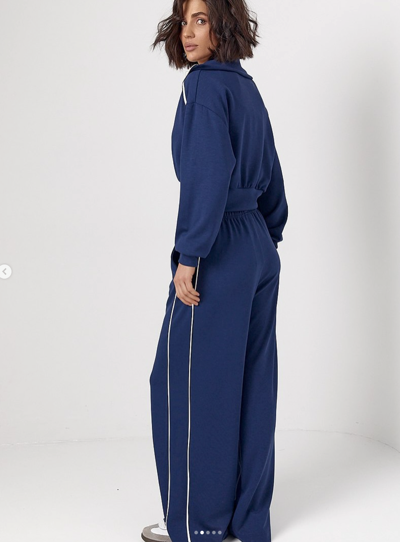 Women’s Casual Two-Piece Set with Contrast Piping