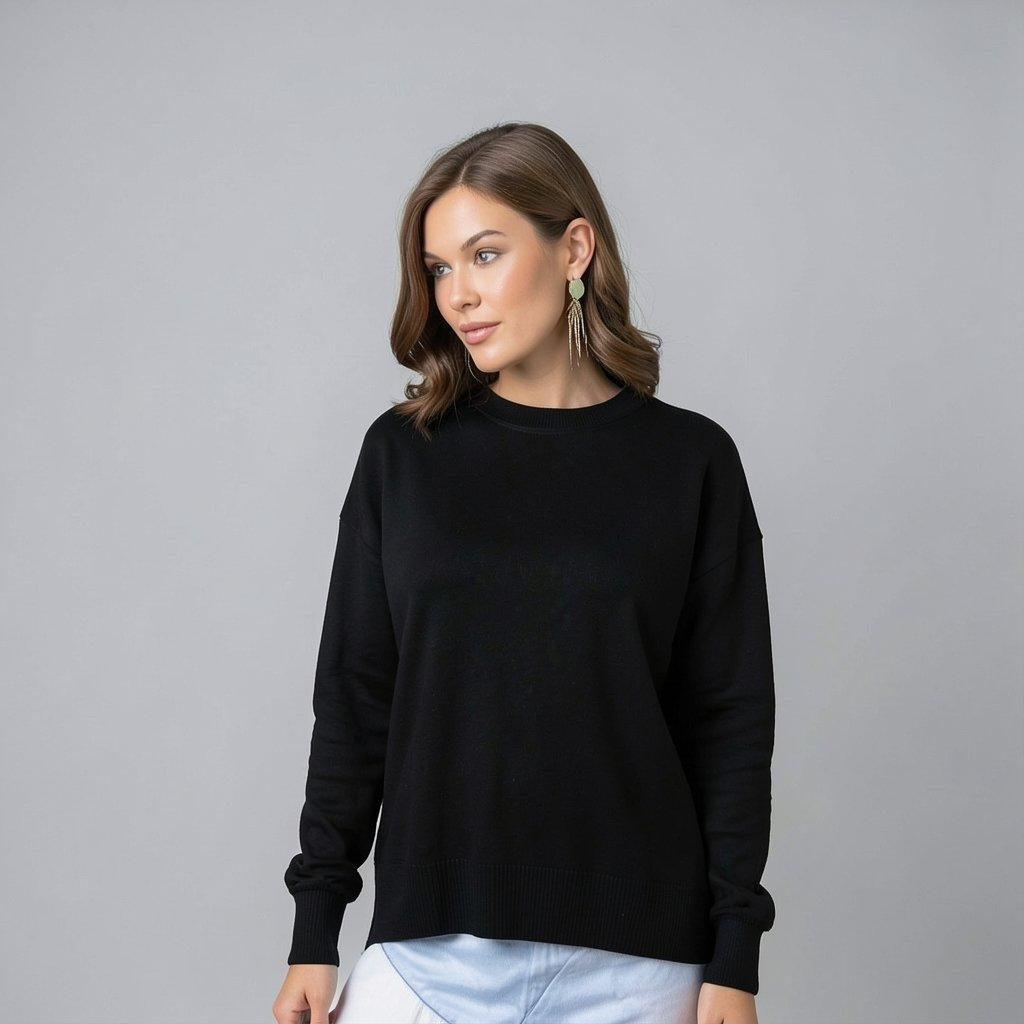 “Velvet Noir” Knit Sweater