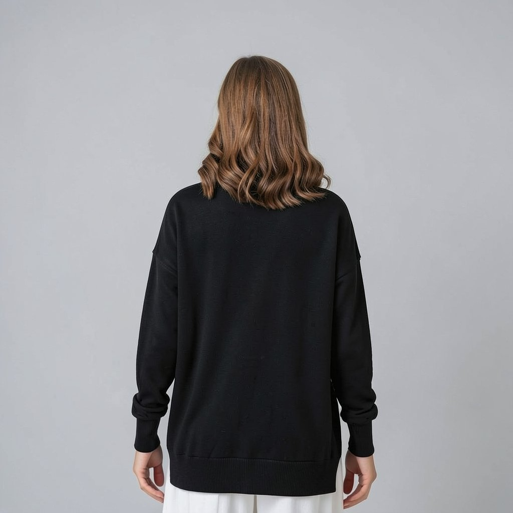“Velvet Noir” Knit Sweater