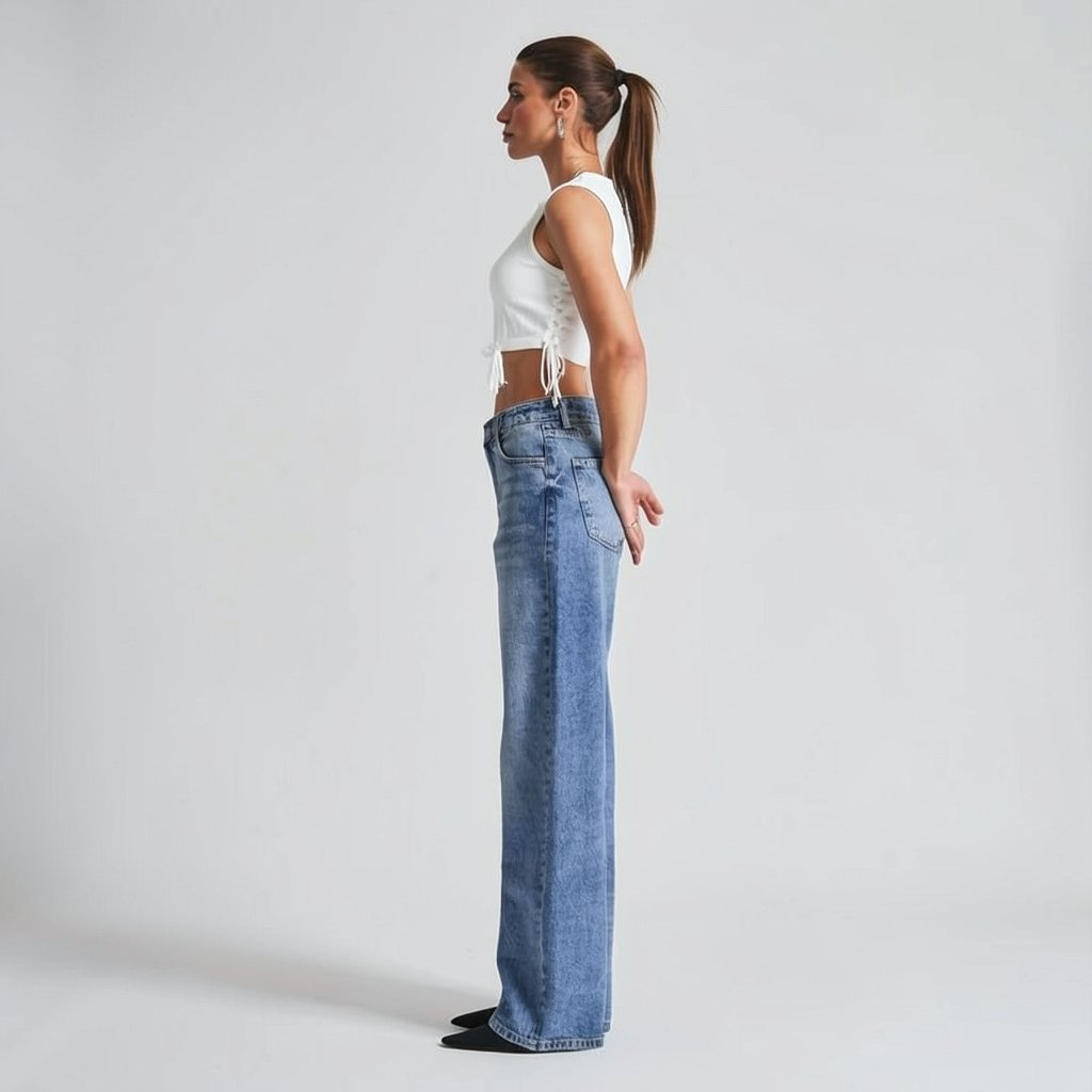 High-Waisted Wide-Leg Jeans