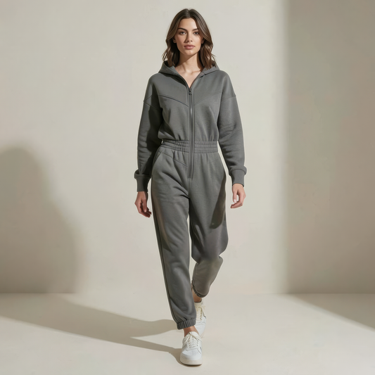 Sculpted Comfort Jumpsuit - grey